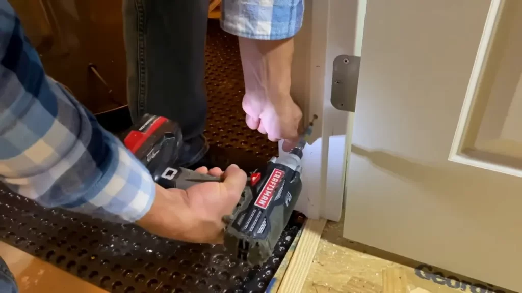 Adjust hinges and strike plates as needed