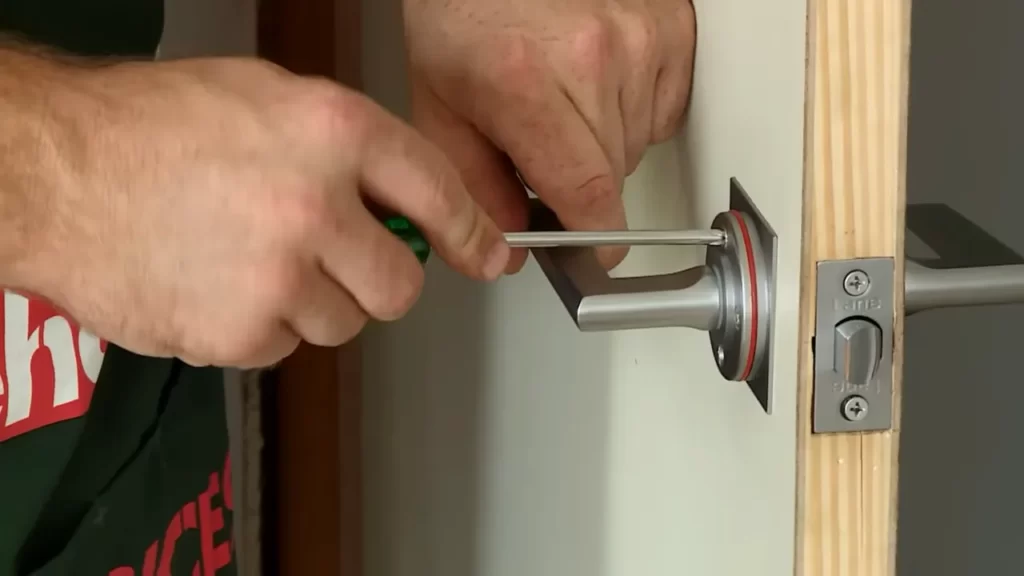 Inserting The Knob Through The Hole