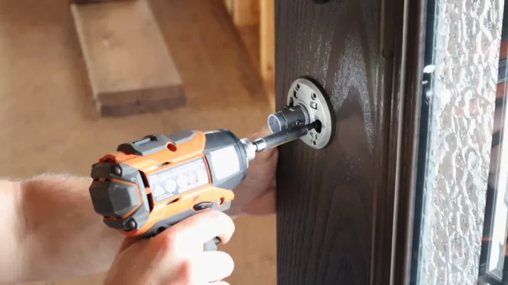 Measure and mark the door for handle placement