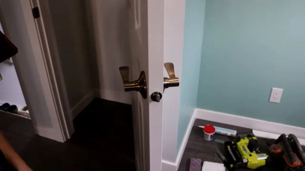 Secure the frame to the opening with shims