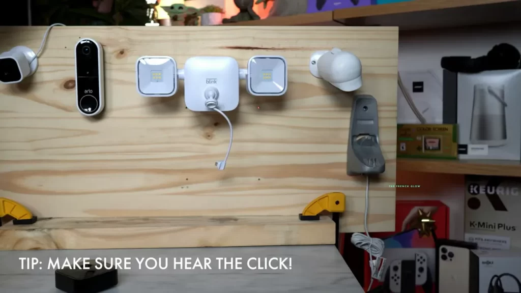 Securing the camera mount in the desired location