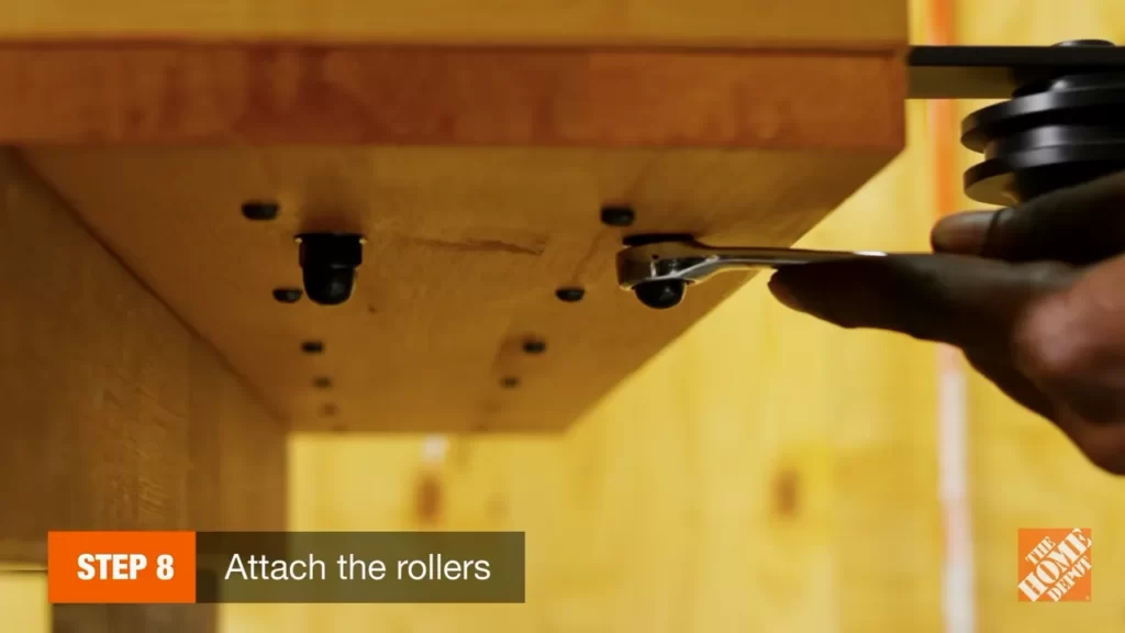 Measure and mark the door for track placement