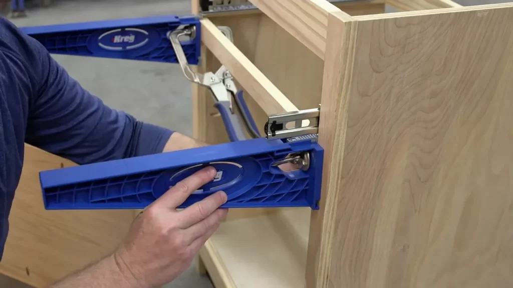 Measuring the dimensions for the drawer slides