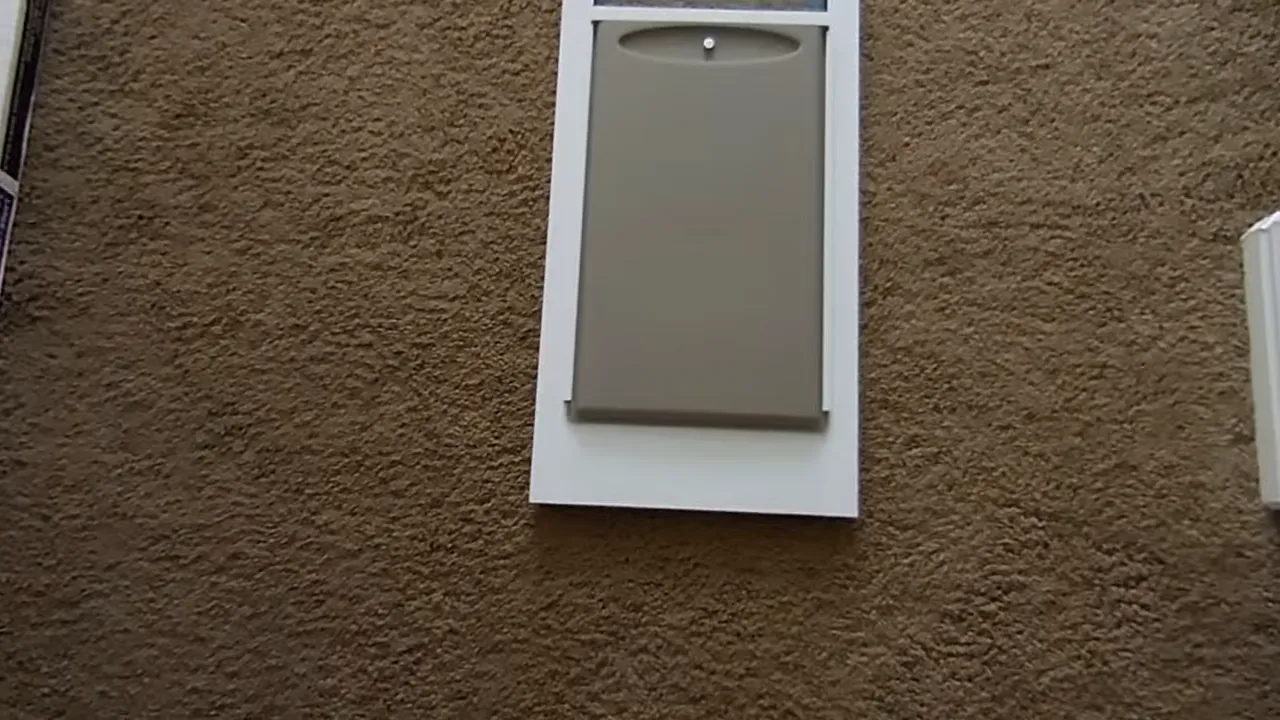 Marking The Placement On The Glass Door