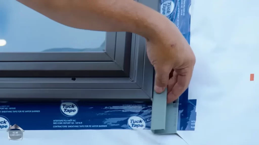 Preparing the door frame for the window installation