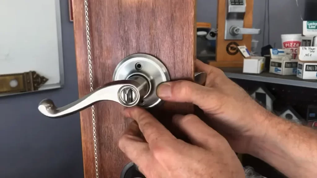 Aligning the new faceplate with the existing holes