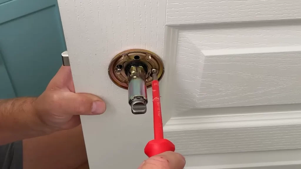 Drilling holes for the deadbolt lock components