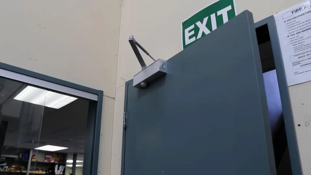 Measure and mark the door for closer placement